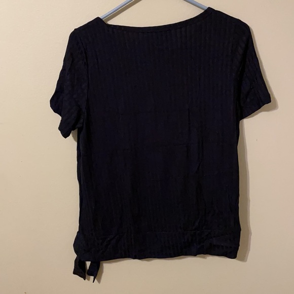 Wantable, Hacci Side Tie Rib Tee, Black, size XL, NWT - Picture 6 of 6